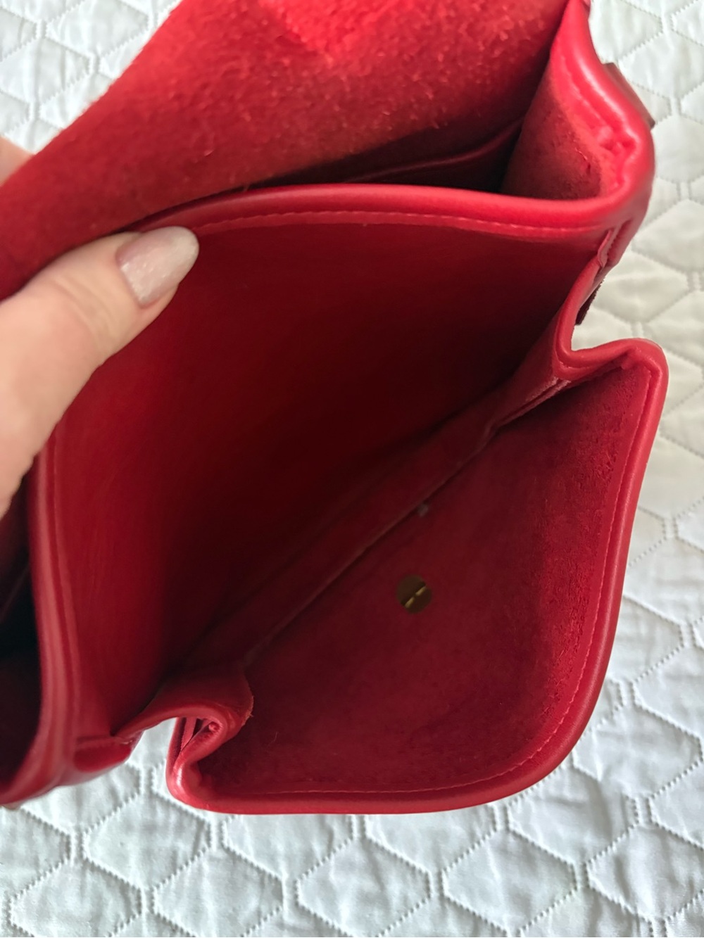 Coach Red Leather Crossbody Satchel - Picture 10 of 13